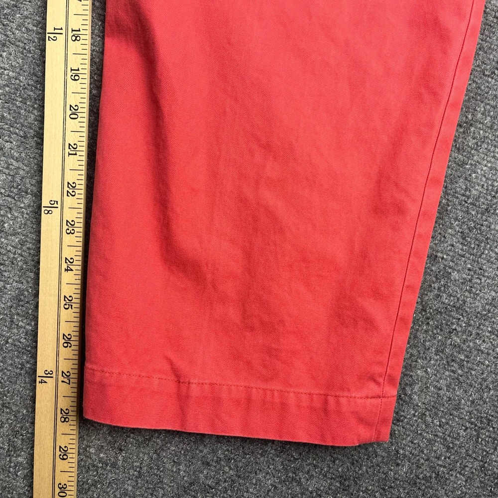 Brooks Brothers Clark Chinos Mens 36x28 Coral Red Supima Cotton Pants Brushed - Picture 6 of 8